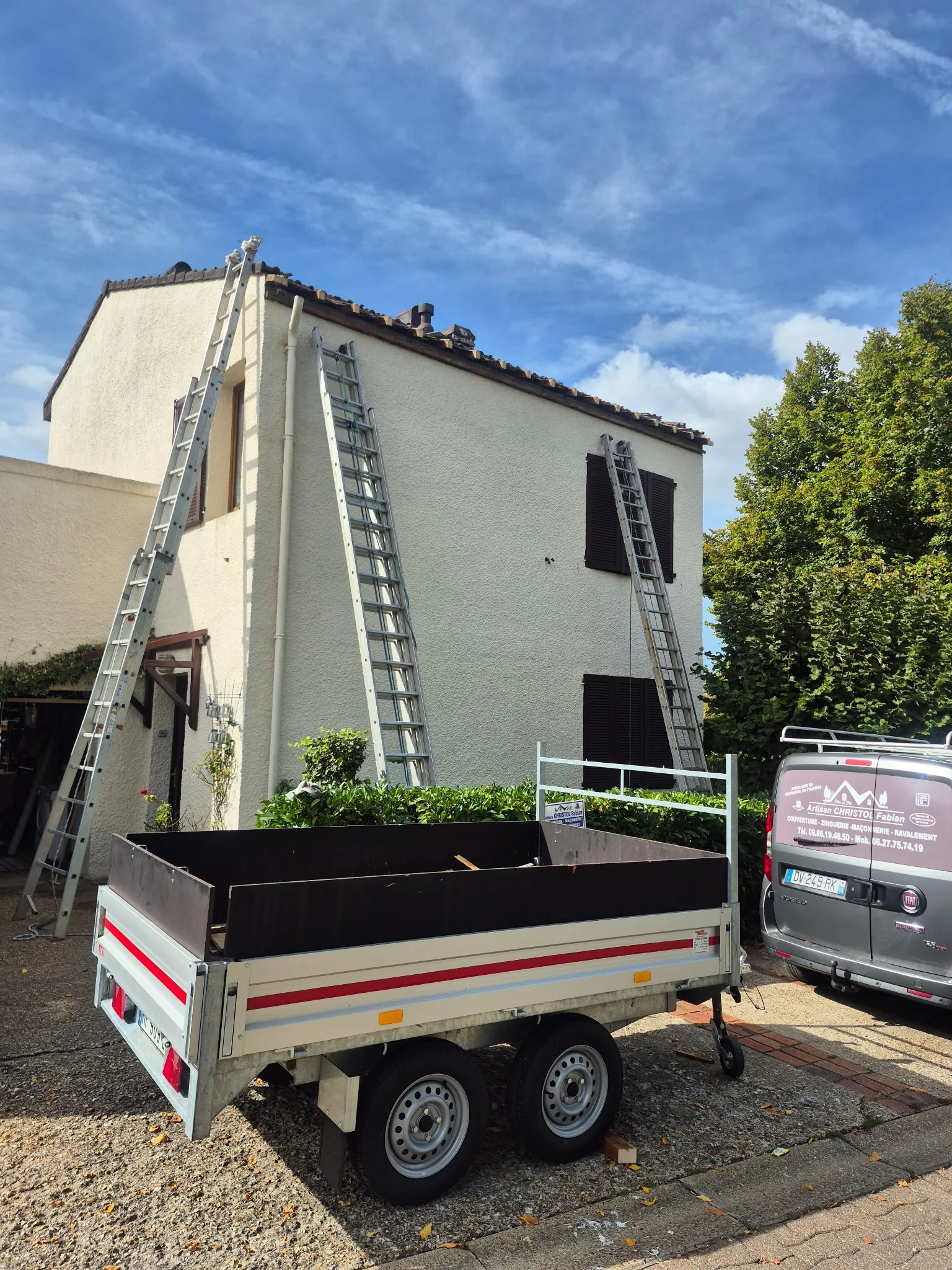Chantier de toiture en cours — Toiture